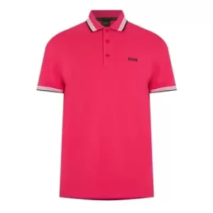 BOSS Tipped Polo Shirt - Pink