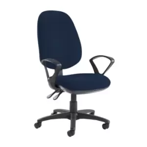 Dams MTO Jota Extra High Back Operator Chair with Fixed Arms - Havana Black