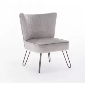 Seal Grey Upholstered Tarnby Accent Chair, W64xD64xH81cm - Seal Grey