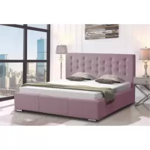 Envisage Trade - Pinia Upholstered Beds - Plush Velvet, King Size Frame, Pink - Pink