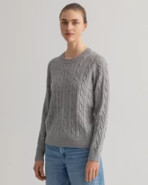 GANT Lambswool Cable Crew Neck Sweater