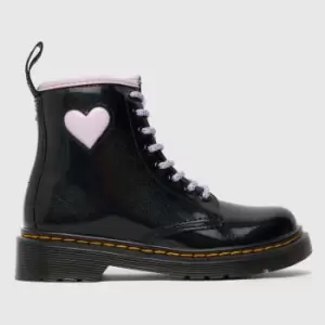 Dr Martens Black & Purple 1460 Girls Junior Boots