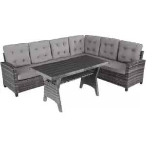 Tectake Garden Rattan Furniture Set Catania - Grey