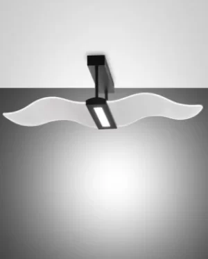 Fenice LED Integrated Pendant Ceiling Light Light Black Glass