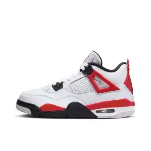 Jordan Air Jordan 4 Retro Gs, White/fire Red-black-neutral Grey