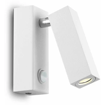 Ideal Lux Lighting - Ideal Lux Page - LED 1 Light Square Wall Reading Light White