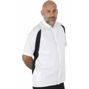 Le Chef Unisex Adult Single-Breasted Chef Jacket (XXL) (White/Black) - White/Black