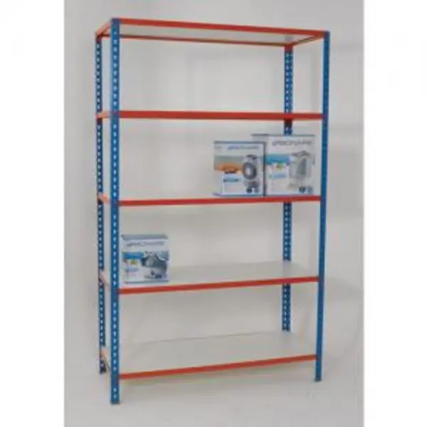 ESE Direct Melamine Faced Boltless Shelving, 175kg UDL per shelf, 5 shelves, 2000H x 1200W x 400D mm 387053 Garage Shelving