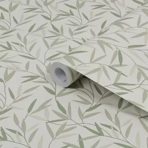 Laura Ashley Willow Hedgerow Leaf Smooth Wallpaper