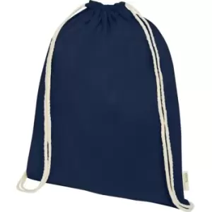 Orissa Organic Cotton Drawstring Bag (One Size) (Navy) - Bullet