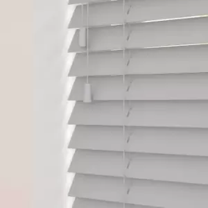 Wooden Venetian Blinds With Strings Relaxed Grey