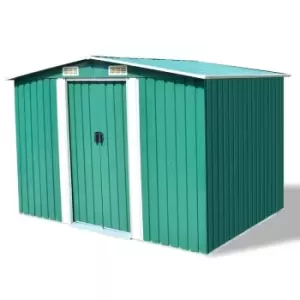 Vidaxl Garden Storage Shed Metal 257X205X178cm - Green