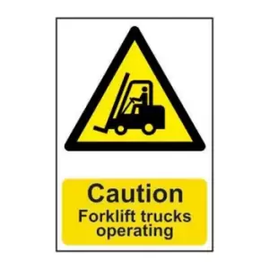 Caution Forklift Trucks Operating - PVC (200 x 300mm)