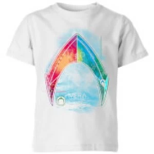 Aquaman Mera Beach Symbol Kids T-Shirt - White - 5-6 Years