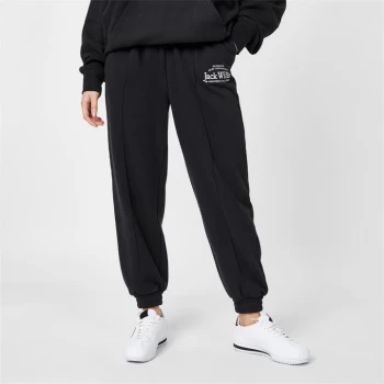 Jack Wills Relaxed Fit Embroidered Logo Joggers - Black