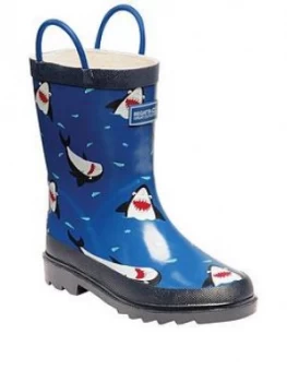 Regatta Boys Mudplay Junior Shark Wellies - Blue