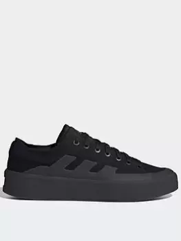 adidas Sportswear Znsored Lifestyle Skateboarding Trainers, Black/Grey, Size 8, Men