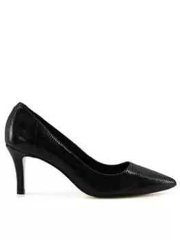 Dune London Dune London Andina Pointed Toe Leather Court Shoes - Black, Size 5, Women