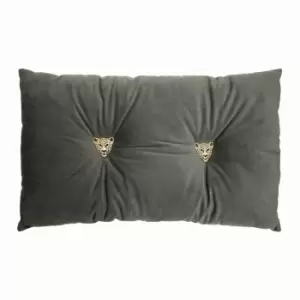 Paoletti Panther Pre-filled Cushion Polyester Dark Grey