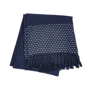 Sass & Belle Stitched Blue Blanket Throw