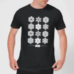 Star Wars Snowflake Mens Christmas T-Shirt - Black - XL