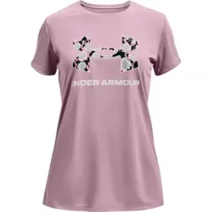 Under Armour Tech BL Solid Body Short Sleeve T Shirt Junior Girls - Pink