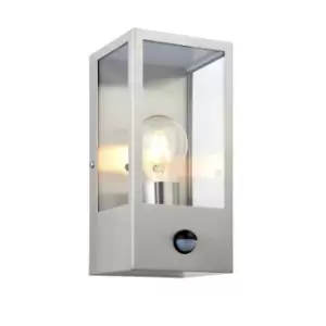 Outdoor Box Lantern Wall Light with PIR Sensor - Automatic Exterior Lighting