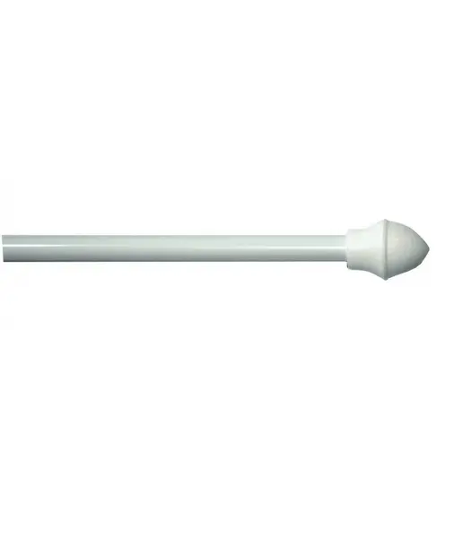 NEWEDGEBLINDS 13mm Extendable Metal Curtain Cafe Rods (White Cafe Rod 85cm - 135cm) CR 85 WH