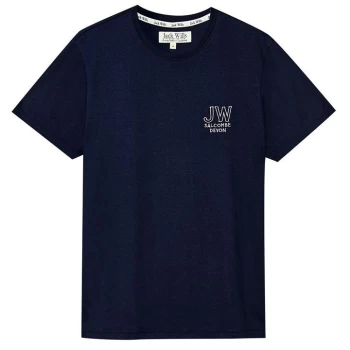 Jack Wills Bonnyton Logo Graphic T-Shirt - Navy