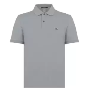 CP COMPANY Short Sleeve Polo Shirt - Grey