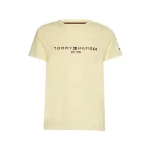 Tommy Hilfiger Logo Crew Neck T Shirt - Yellow