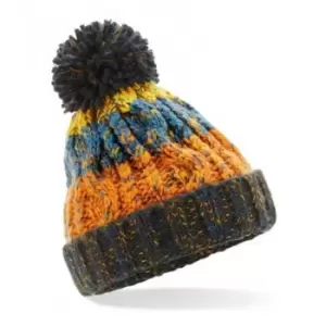 Beechfield Junior Corkscrew Pom Pom Beanie (One Size) (Retro Blues)