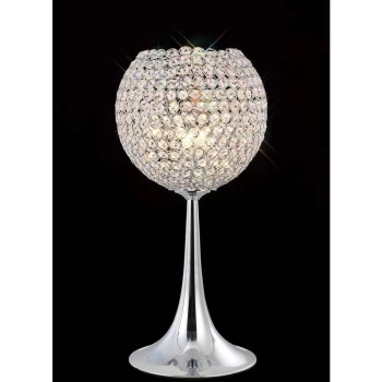 Ava Table Lamp 3 Bulbs polished chrome / crystal