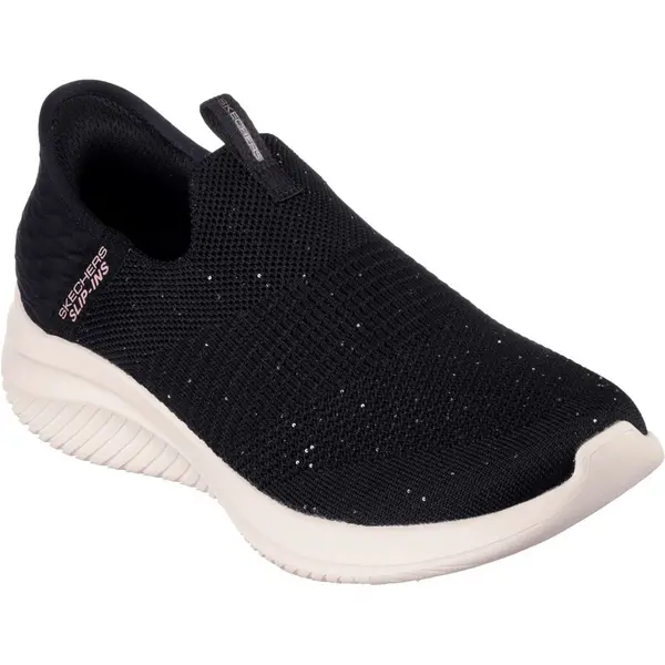 Skechers Womens Ultra Flex 3.0 Lightweight Slip On Trainers UK Size 4 (EU 37) Black/Rose Gold SKE2189-BKRG-4