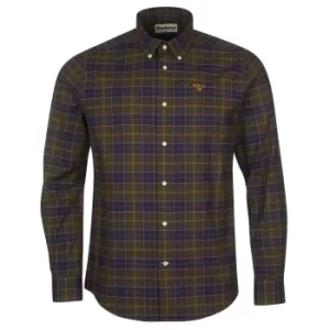 Barbour Mens Helmside Tailored Shirt Classic Tartan Medium