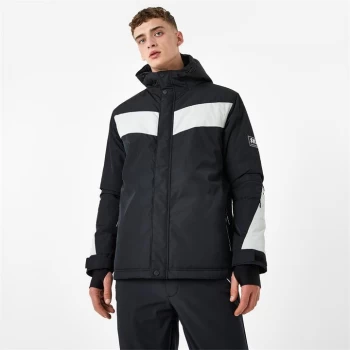 Jack Wills Hooded Zip Ski Jacket - Black