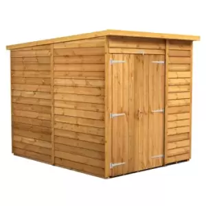 Power 6x8 Overlap Pent No Window Double Door Shed