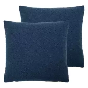 Evans Lichfield Malham Twin Pack Polyester Filled Cushions Royal 50 x 50cm