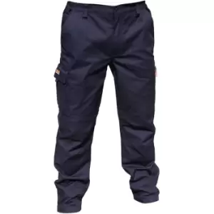 Result Mens Stretch Work Trousers / Pants (34inch Long Length) (44") (Navy Blue) - Navy Blue