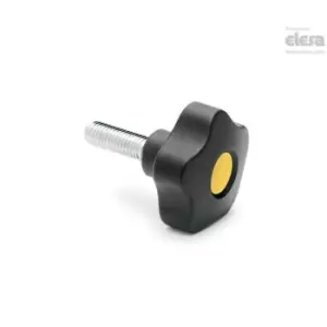 ELESA Lobe knob-VCT.40 p-M10x40-C6 Red