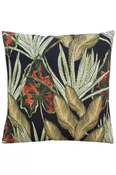 Mogori Abstract Leaves Digitally Printed Velvet Cushion