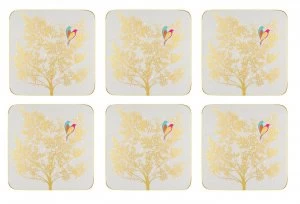 Sara Miller for Portmeirion Chelsea Coaster Grey Set of 6 Grey