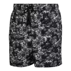 adidas Short Length Graphic Swim Shorts (Gender Neutral) - Black