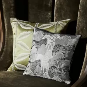 Prestigious Textiles Damara Zebra Print Piped Edge Cushion Cover, Mineral, 43 x 43 Cm