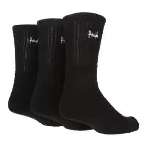 Pringle Sport 3 Pack of Crew Socks Mens - Black