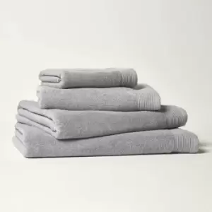 HOMESCAPES Dove Grey 100% Combed Egyptian Cotton Jumbo Towel 700 GSM - Light Grey