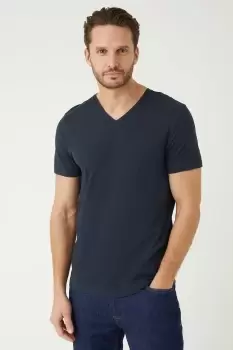 Navy 3 Pack V Neck T-Shirts