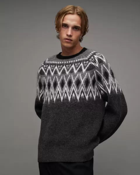 AllSaints Ace Fair Isle Oversized Jumper