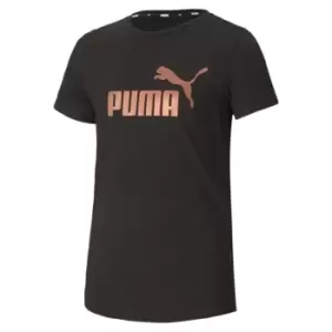 Puma Essential Plus T Shirt Junior Girls - Black