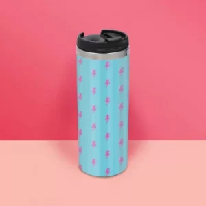 Lightning Bolt Pattern Stainless Steel Travel Mug